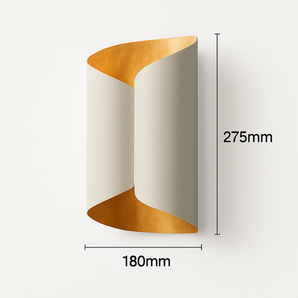 Applique murale design enroulée noire et dorée — LZ4M9X