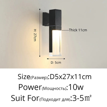 Applique murale extérieure double en aluminium — LZ4G7T9