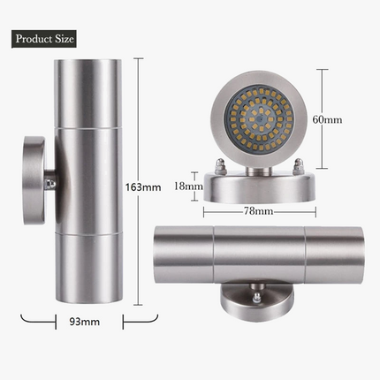 Applique murale extérieure moderne en acier inoxydable étanche pour jardin — LZ4X9T2