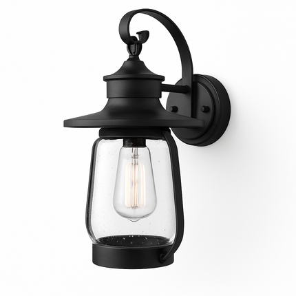Applique murale extérieure étanche style rétro pour jardin et balcon avec verre E27 — LZ4X9P2