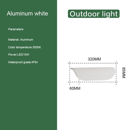 Applique murale extérieure extérieure IP65 étanche LED luminaires muraux finition blanche lumière en aluminium pour porte d'entrée de porche