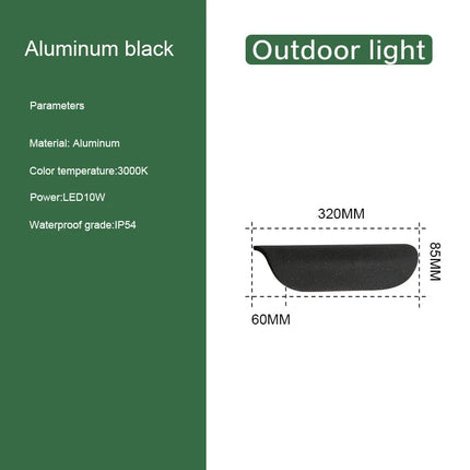 Applique murale extérieure extérieure IP65 étanche LED luminaires muraux finition blanche lumière en aluminium pour porte d'entrée de porche