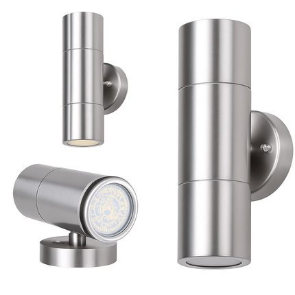 Applique murale extérieure LED étanche double lumière en acier inoxydable — LZ4X9P2Q