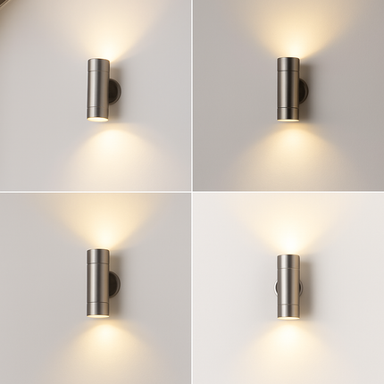 Applique murale extérieure LED étanche double lumière en acier inoxydable — LZ4X9P2Q