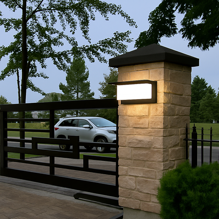 Applique murale LED extérieure extra large étanche IP65 avec détecteur de mouvement — LZ4X9T2