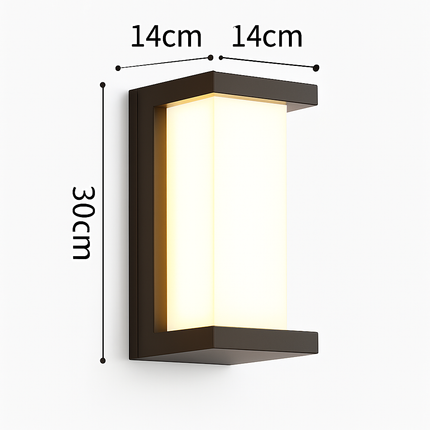Applique murale LED extérieure extra large étanche IP65 avec détecteur de mouvement — LZ4X9T2