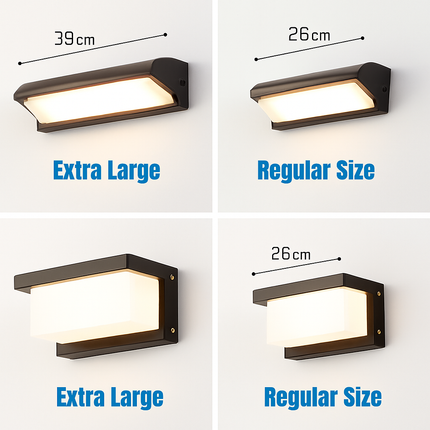 Applique murale LED extérieure extra large étanche IP65 avec détecteur de mouvement — LZ4X9T2