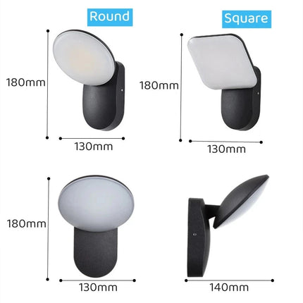 Applique murale LED extérieure moderne avec capteur étanche pour jardin — LZ4Q9T1