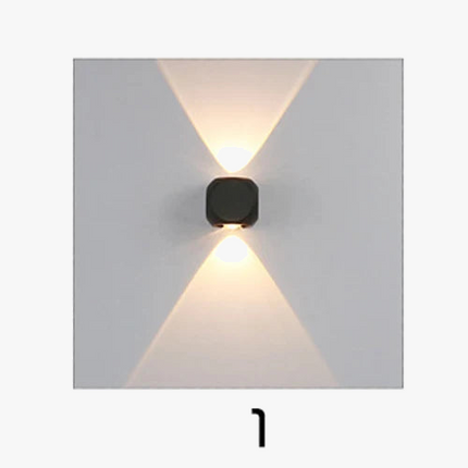Applique murale LED noire étanche IP65 pour extérieur jardin et porche — LZ4X9T2