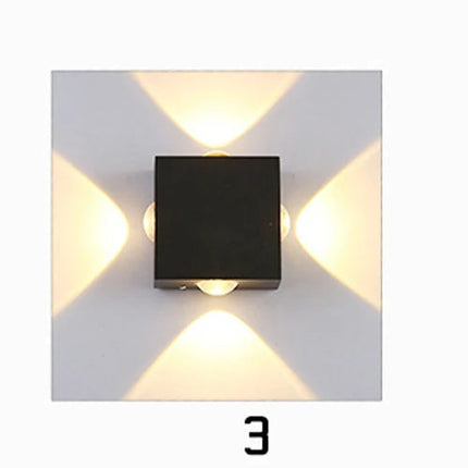 Applique murale LED noire étanche IP65 pour extérieur jardin et porche — LZ4X9T2