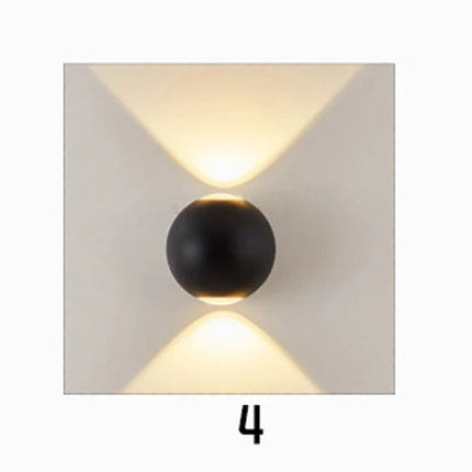 Applique murale LED noire étanche IP65 pour extérieur jardin et porche — LZ4X9T2