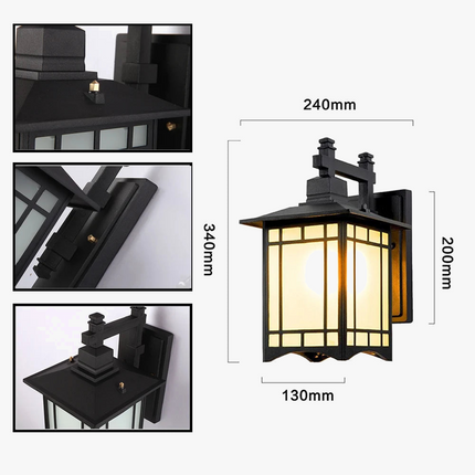 Applique murale extérieure style loft rétro pour jardin et balcon — LZ4X9T2