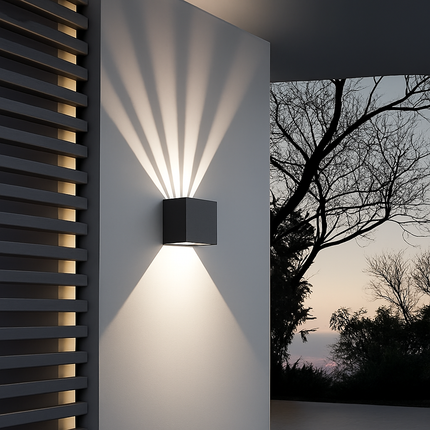 Applique murale extérieure étanche avec angle réglable pour jardin et terrasse — LZ4X9P2