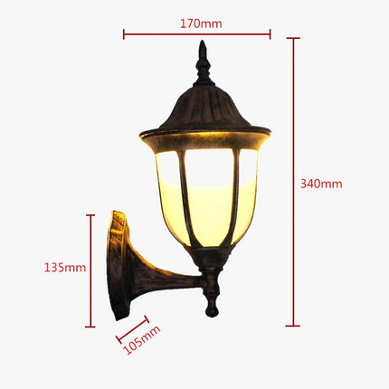 Applique murale extérieure étanche style rétro pour éclairage de jardin — LZ4X9P2