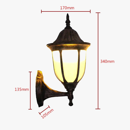 Applique murale extérieure étanche style rétro pour éclairage de jardin — LZ4X9P2
