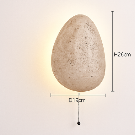 Applique murale extérieure en travertin naturel avec éclairage LED étanche — LZ4Q7M9