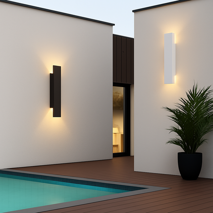 Applique murale LED 18W noire étanche en aluminium pour extérieur — LZ4X9P