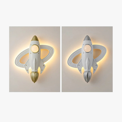 Applique murale LED fusée spatiale avec télécommande pour chambre enfant — LZ4X9Q2