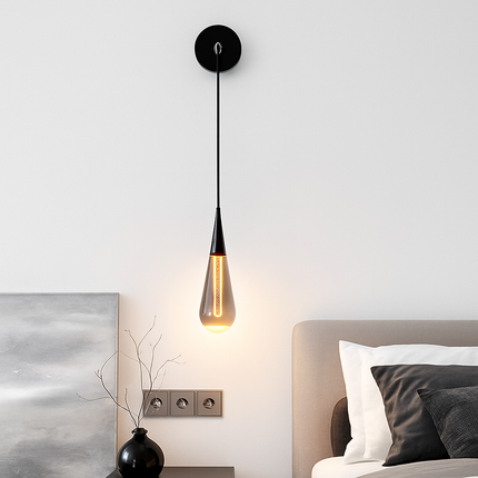 Applique murale LED forme goutte d'eau avec interrupteur marche/arrêt — LZ4X9P2