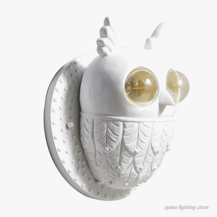 Applique murale hibou en résine pour décoration intérieure — LZ4X9T