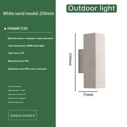 Applique murale industrielle en béton pour jardin et extérieur — LZ4X9P2