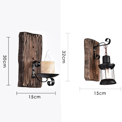 Applique murale en bois style industriel nostalgique pour bar et café — LZ4X9P2