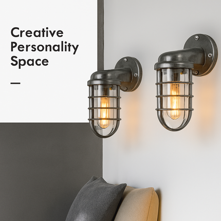 Applique murale LED étanche style industriel rétro pour extérieur — LZ4X9P2