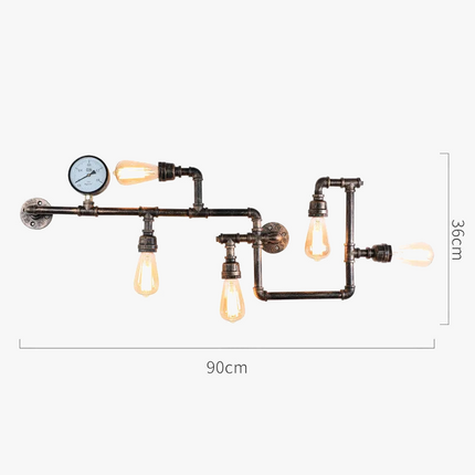 Applique murale vintage en métal style industriel pour loft et restaurant — LZ4D7Q9