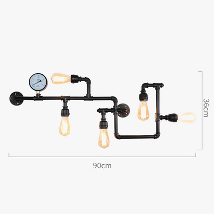 Applique murale vintage en métal style industriel pour loft et restaurant — LZ4D7Q9
