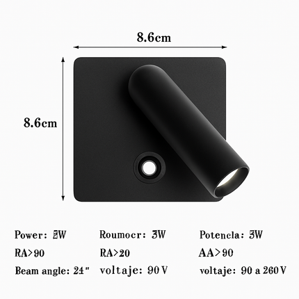 Applique murale LED à intensité variable avec interrupteur intégré — LZ4M7Q2