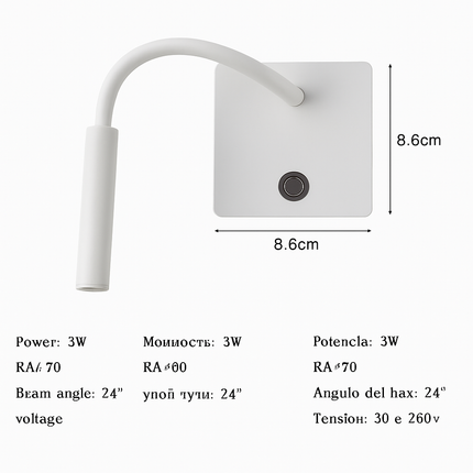 Applique murale LED à intensité variable avec interrupteur intégré — LZ4M7Q2