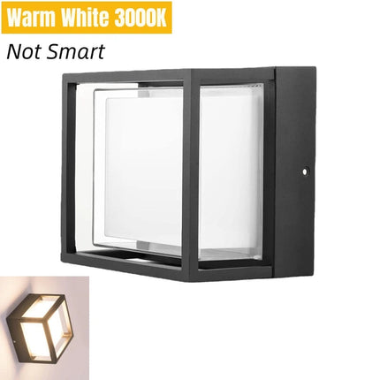 Applique murale extérieure LED cube RGB 10W WiFi Tuya dimmable étanche Alexa Google — LZ4M7Q2