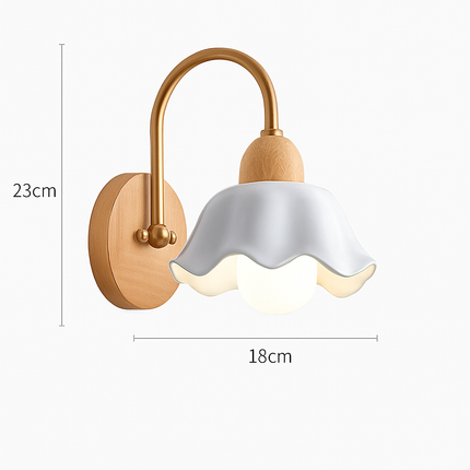 Applique murale japonaise fleurs lumineuses style pastoral pour chambre — LZ4P7XQ