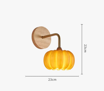 Applique murale japonaise citrouille en résine avec éclairage LED créatif — LZ4X9P
