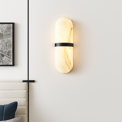 applique murale Led 18W Imitation marbre Semi-cylindre