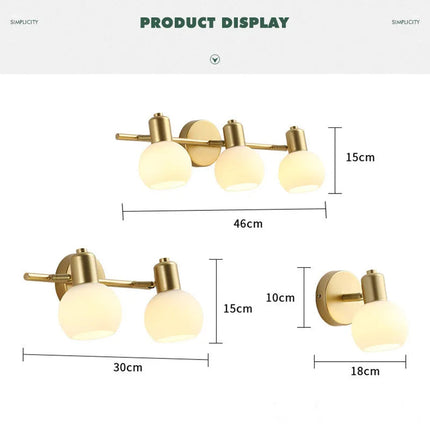 Applique murale LED triple tête avec lumière chaude, froide et blanche — LZ4X9P