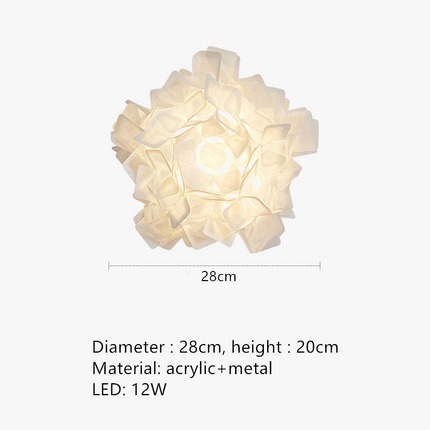 Applique murale LED moderne en acrylique forme fleur blanche — LZ4X9T2
