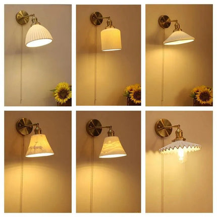 Applique murale LED style antique avec interrupteur à tirette — LZ4Q7M2