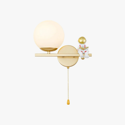 Applique murale LED astronaute en verre doré pour chambre enfant — LZ4Q9X7