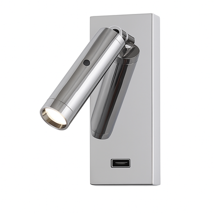 Applique murale LED rotative 350° avec interrupteur et port USB — LZ4X9P2