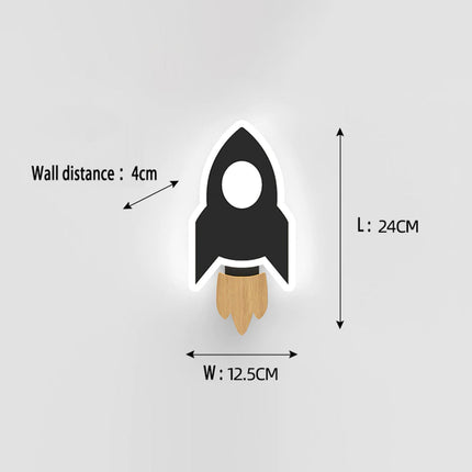 Applique murale LED enfant design vaisseau spatial Bowie — LZ4X9P2Q
