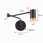 WD248 noir / Lumière chaude / Détecteur tactile