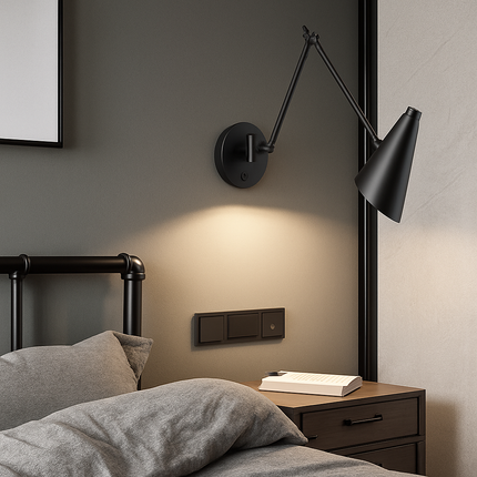 Applique murale LED à bras long pivotant avec capteur tactile — LZ4X9Q2