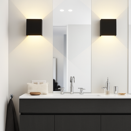 Applique murale LED carrée en aluminium pour décoration artistique — LZ4X9P2