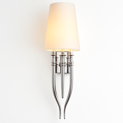 Applique murale LED chromée avec abat-jour style hôtel — LZ4X9QJ