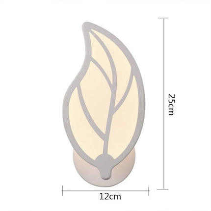 Applique murale LED créative en acrylique avec motif feuilles — LZ4X9T2