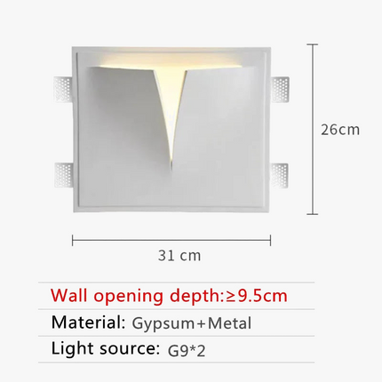 Applique murale LED en gypse pour hôtel et allée — LZ4X9T1