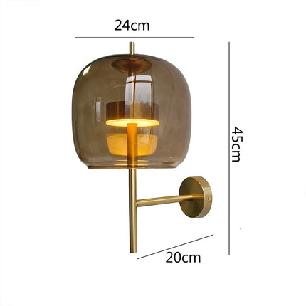 Applique murale en verre avec éclairage LED à lumière chaude — LZ4T9X