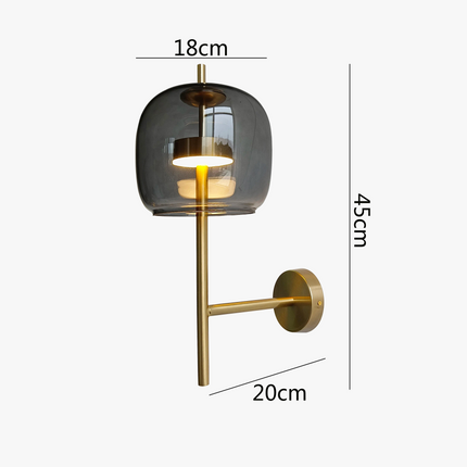 Applique murale en verre avec éclairage LED à lumière chaude — LZ4T9X