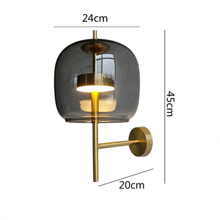 Applique murale en verre avec éclairage LED à lumière chaude — LZ4T9X